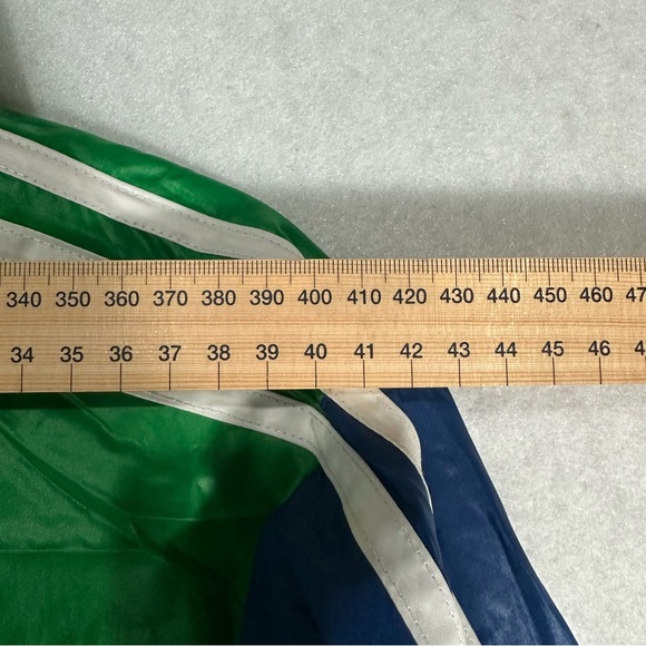 ADDIDAS VTG Striped  Colour Block Jacket Windbreaker Hoodie size M Green - Picture 11 of 11